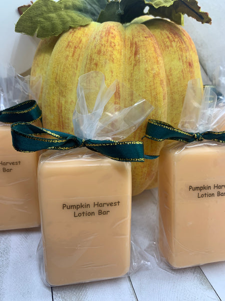 Seasonal Pumpkin Harvest Lotion Bar - Fall Spice & Deep Moisturizing