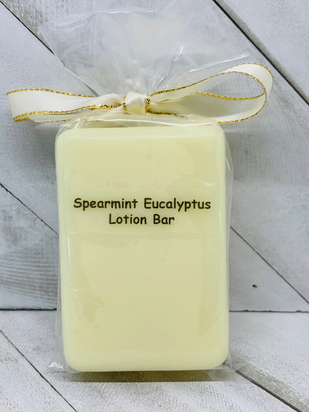 Aromatherapy Spearmint & Eucalyptus Lotion Bar - Stress Relief & Skin Hydration