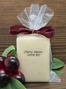 Cherry Almond Moisturizing Lotion Bar - Natural Solid Body Bar