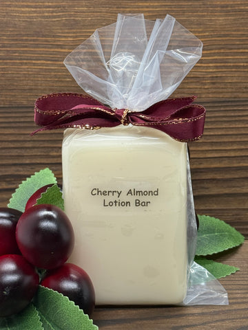 Cherry Almond Moisturizing Lotion Bar - Natural Solid Body Bar