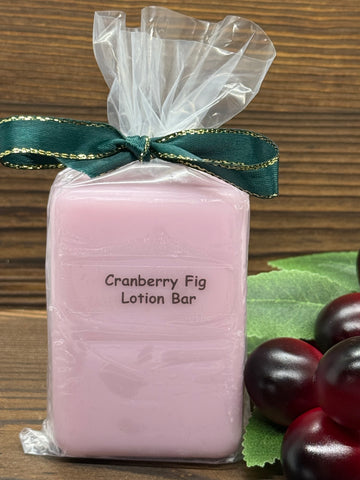 Cranberry Fig Lotion Bar - Natural Solid Moisturizer with Antioxidants